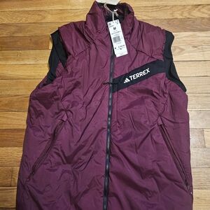 Adidas Terrex Burgundy Puffer Vest
